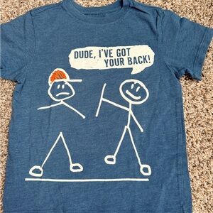 Place Blue Graphic Tee with White and Orange Print